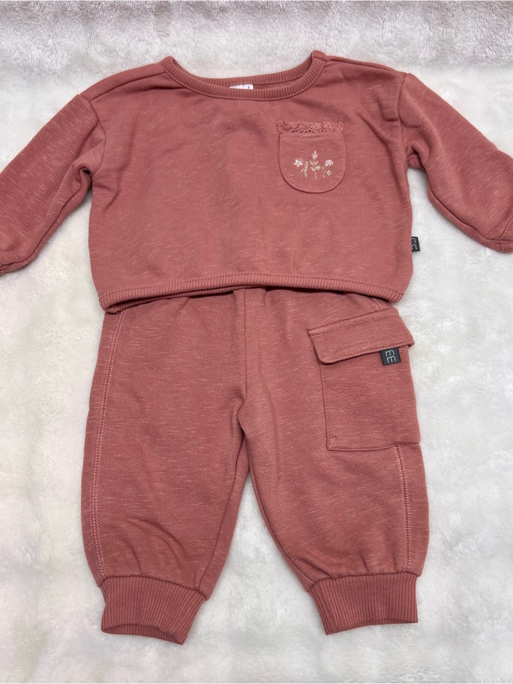 Modern Moments Dusty Rose Sweatshirt & Cargo Jogger Set